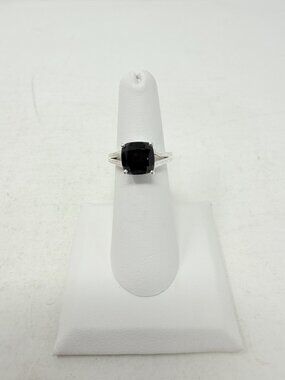 Shop LC Thai Black Spinel Sterling Silver Size 5 Ring TGW 4.30 cts. 5600